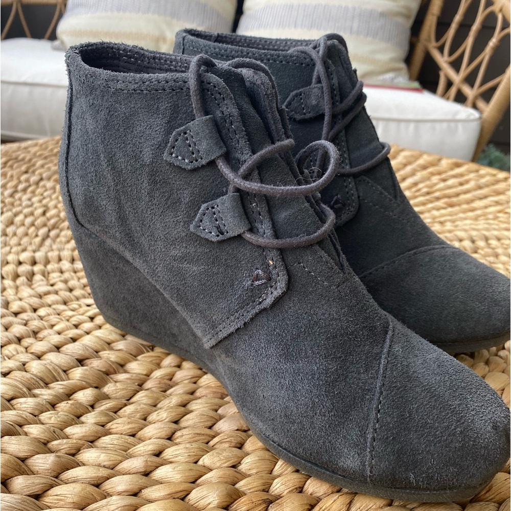 TOMS wedge booties